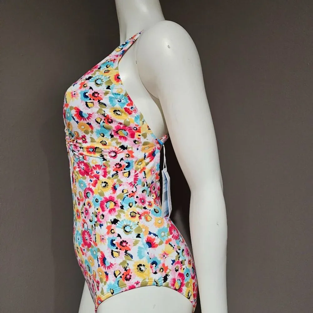 Bleu Rod Beattie Flower Hour Cross-Back One-Piece Size 6 - Picture 3 of 11